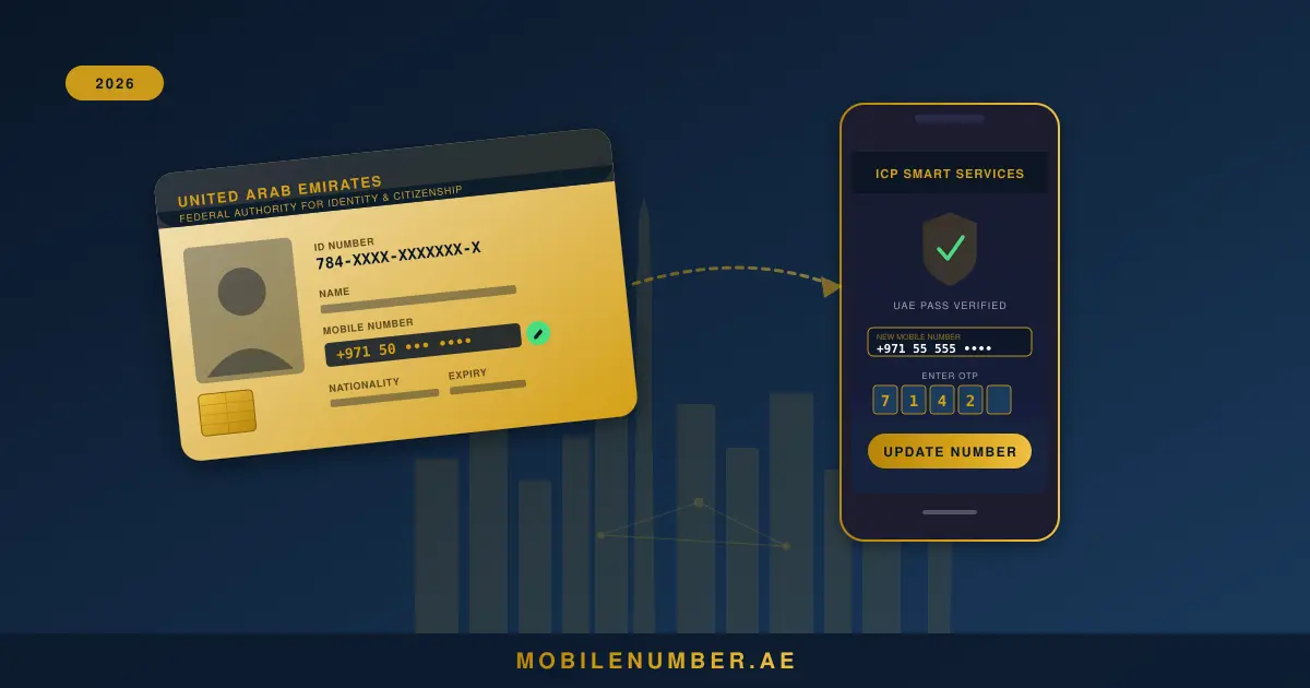How to change mobile number in Emirates ID — ICP Smart Services UAE Pass step-by-step guide 2026