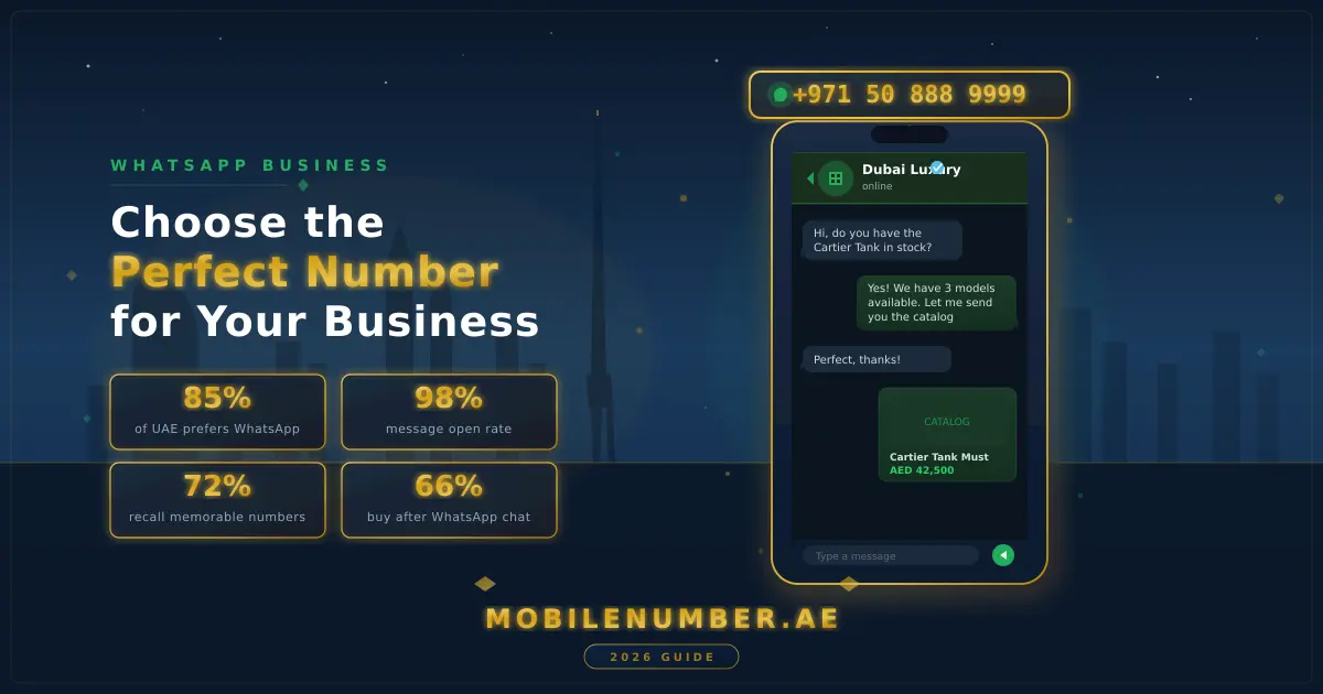 How to choose the perfect WhatsApp Business number in UAE — VIP number guide for businesses 2026
