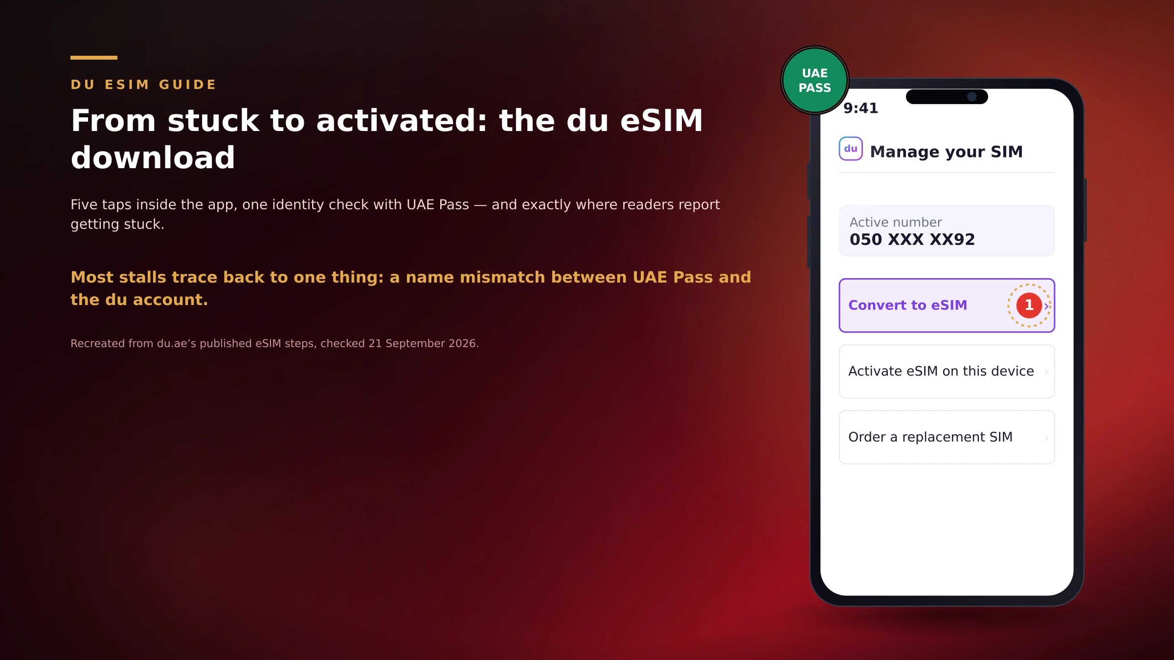 du eSIM Download: Step-by-Step App + UAE Pass Guide (2026)