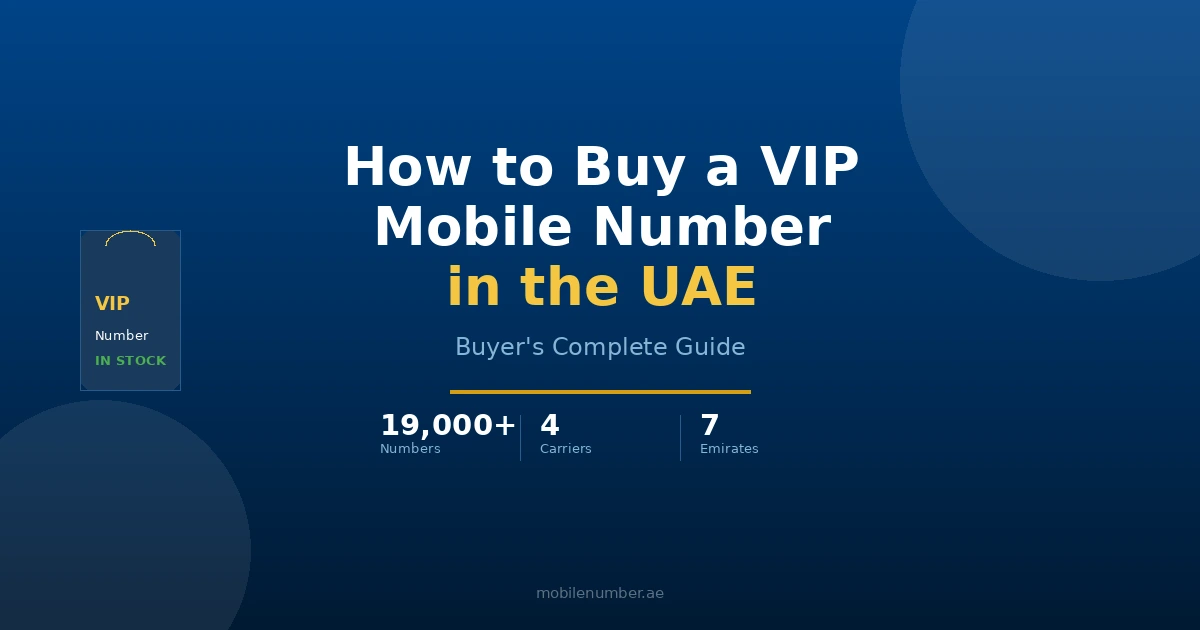 How to Buy a VIP Mobile Number in the UAE - MobileNumber.ae Guide