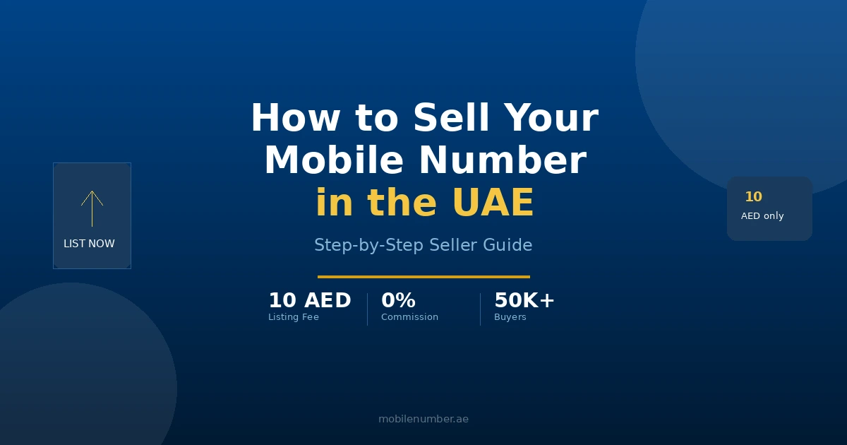 How to Sell Your Mobile Number in the UAE - MobileNumber.ae Guide