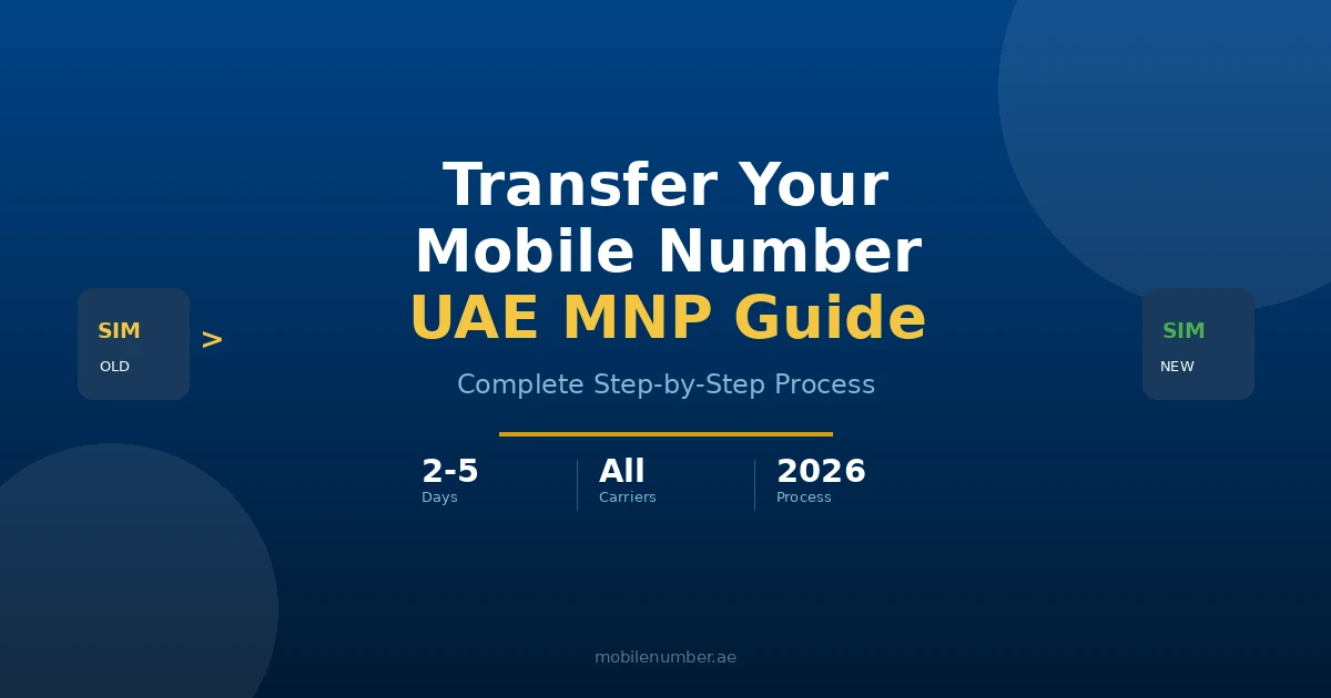 Transfer Your Mobile Number UAE MNP Guide - MobileNumber.ae Guide